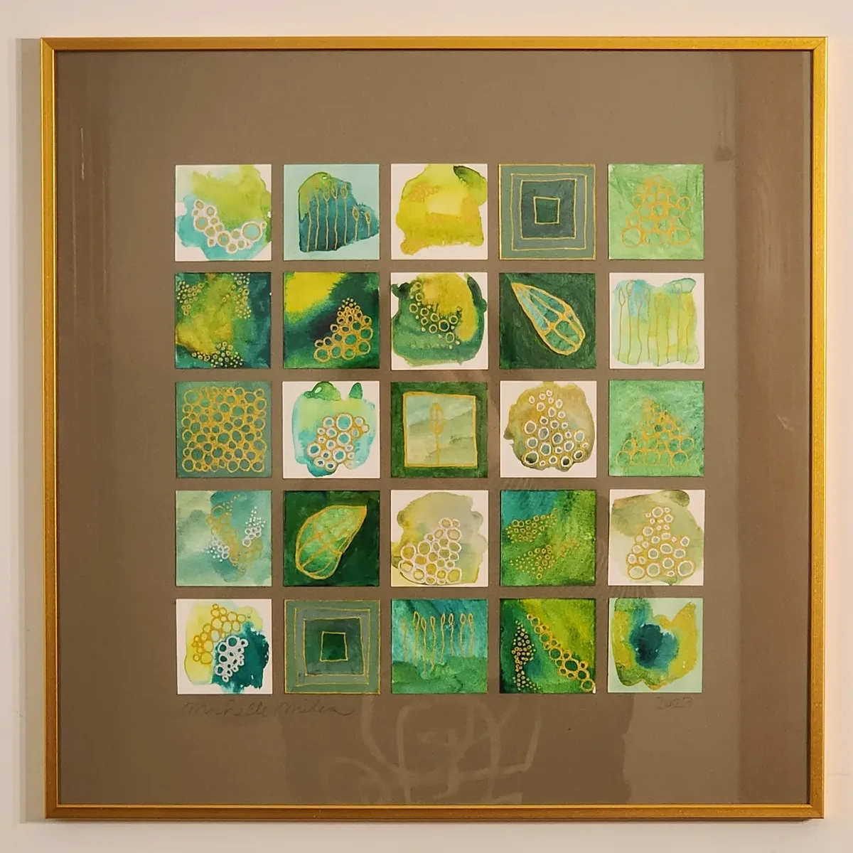 Untitled, Green No. 1 — mixed media